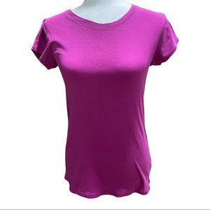 JCP Women’s Solid Fuchsia Cotton T-Shirt Size Medium